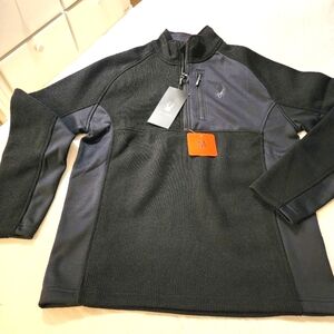 NWT Men's M NWT Spyder 3/4 zip-up pullover